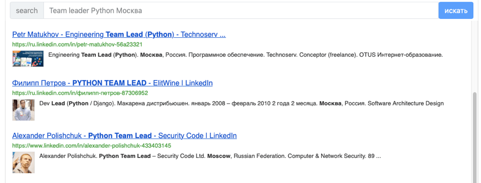Team leader Python 